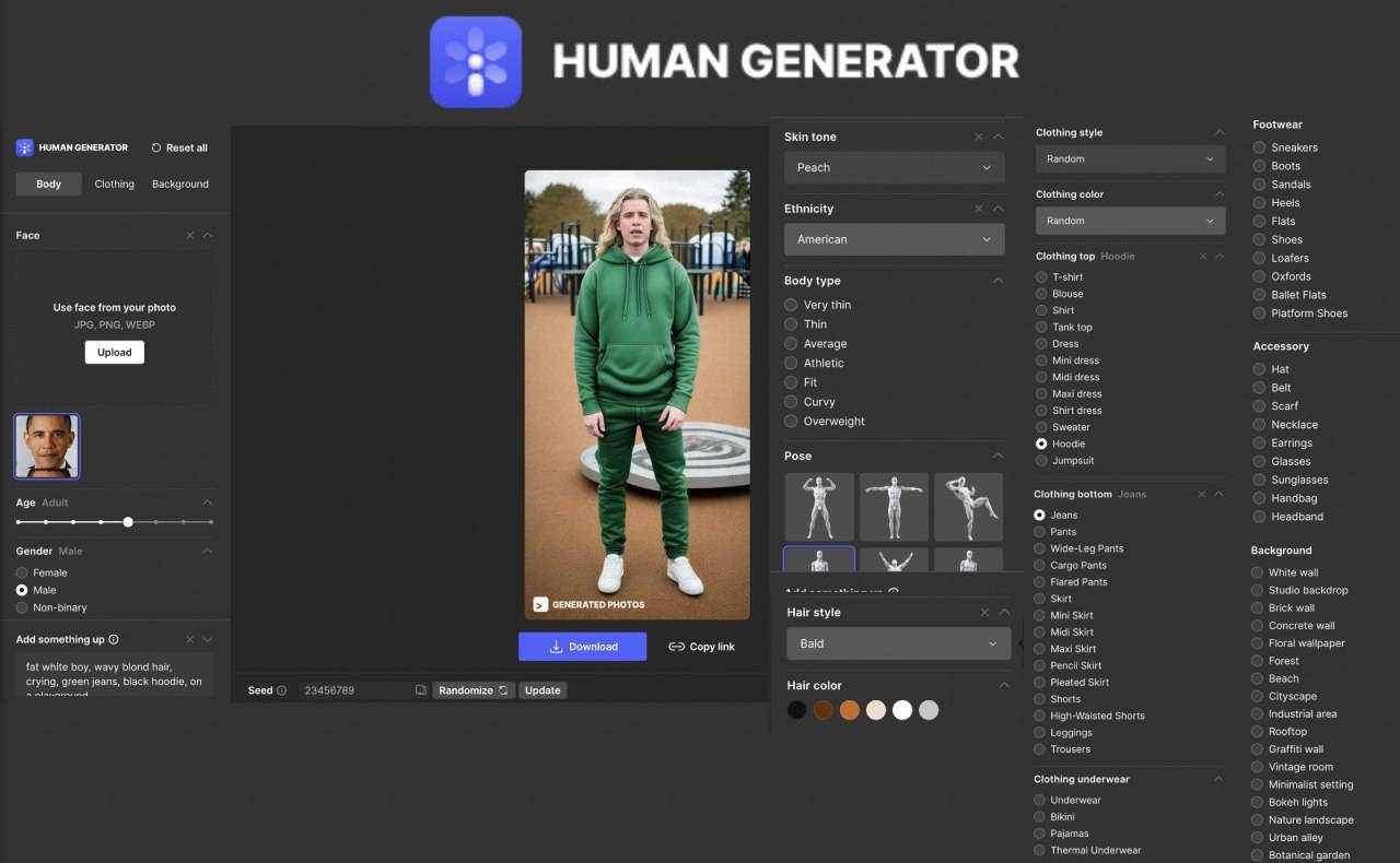 HUMAN GENERATOR Online