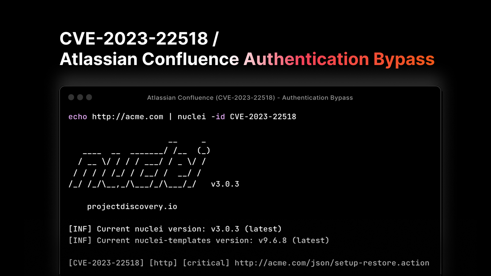 Atlassian Confluence Server (CVE202322518) Improper Authorization